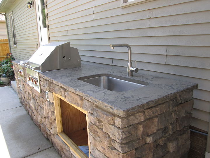 another outdoor kitchen installed today, kitchen design, outdoor living, outdoor countertops