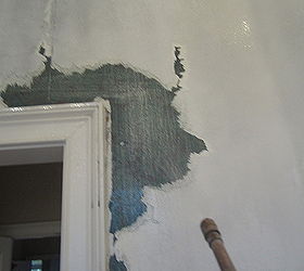 as far as removing the wallpaper this was an easier one best charles, wall decor, Using a garden sprayer with hot water will speed up the process Spray it repeatedly in rounds also loosens up the invisible glue