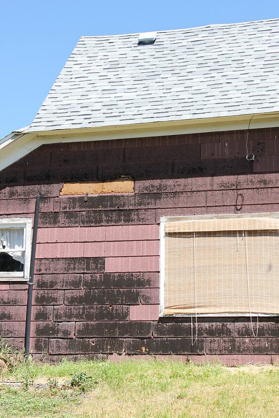 i have very little money to update my very old asphalt shingle siding until i can, curb appeal, home maintenance repairs, painting, roofing