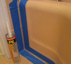 what to do about that leaky shower and tub caulking once and for all best charles, home maintenance repairs, how to, Polyurethane caulk works best This PL brand is available at The Depot
