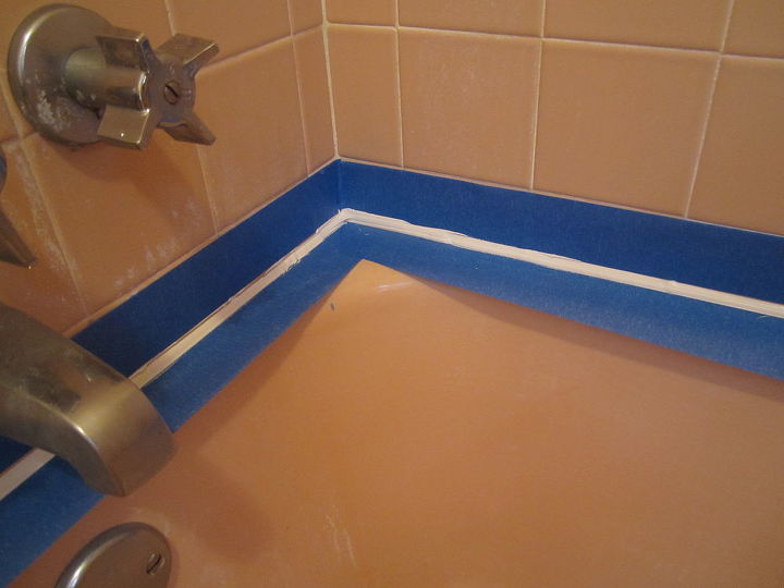 what to do about that leaky shower and tub caulking once and for all best charles, home maintenance repairs, how to, Making progress caulk is evenly in place