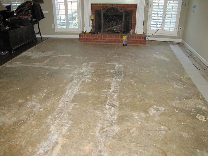 acid stained concrete floor project, concrete masonry, flooring, painting