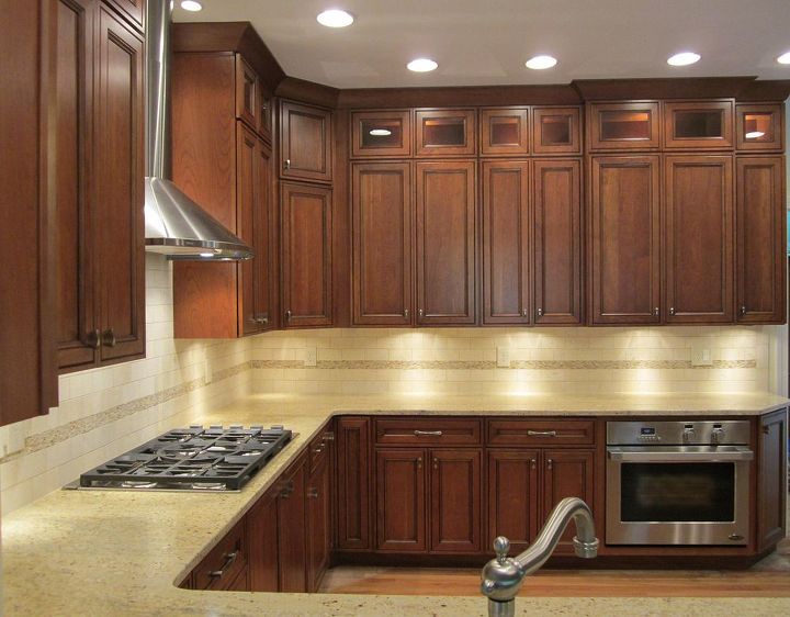 here is another great kitchen in the final stages this is a diamond cherry cabinet, home decor, kitchen backsplash, kitchen design, The After