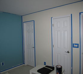 guest bedroom makeover the plan this makeover is very close to my heart i did it in, bedroom ideas, home decor, painting, I know this is not the right way since I didn t have much time I taped the outlets as well