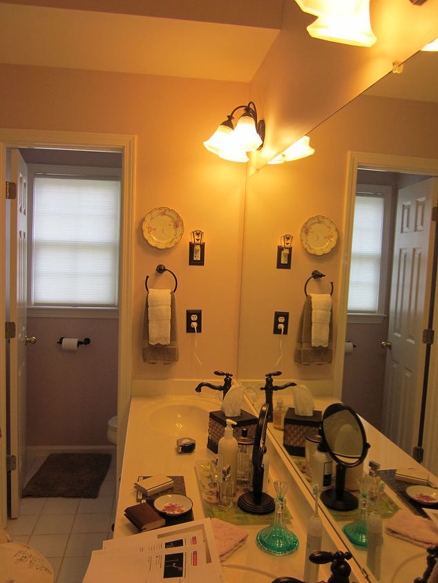 bath renovation to be before pictures one of ak s current bathroom remodeling, bathroom ideas, home decor, Vanity Before