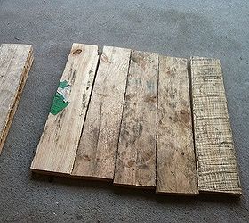 built planter box out of an old pallet, gardening, pallet, Lined em up