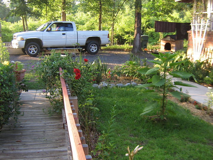 view of other side of railing, gardening, outdoor living, View from porch