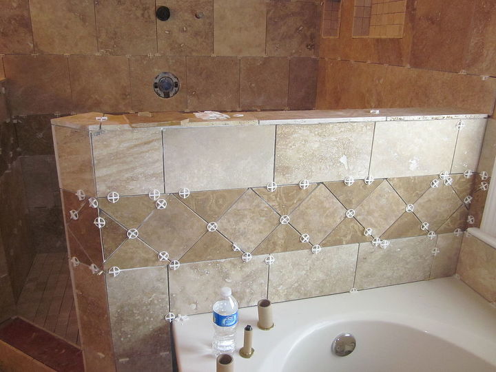 custom bath 1, bathroom ideas, home improvement, As the tile began