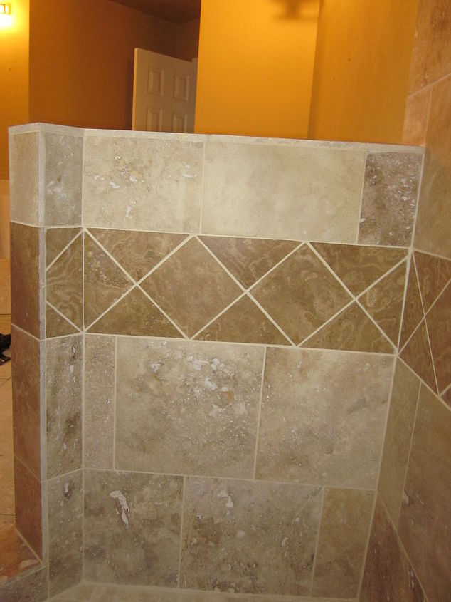 custom bath 1, bathroom ideas, home improvement, Wall Detail