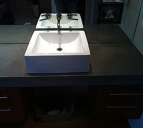 floating concrete bath vanity, home decor