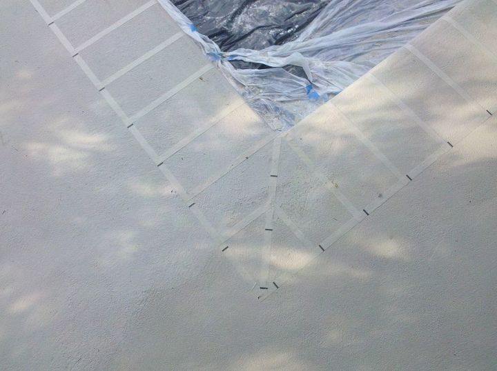 pool deck restoration project in buckhead, Adding a Faux Coping Stone effect with tape