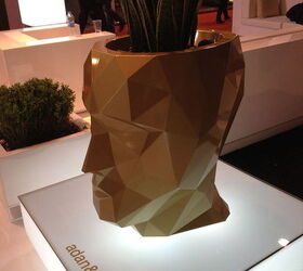 some images from the milan furniture fair, painted furniture, cool planter