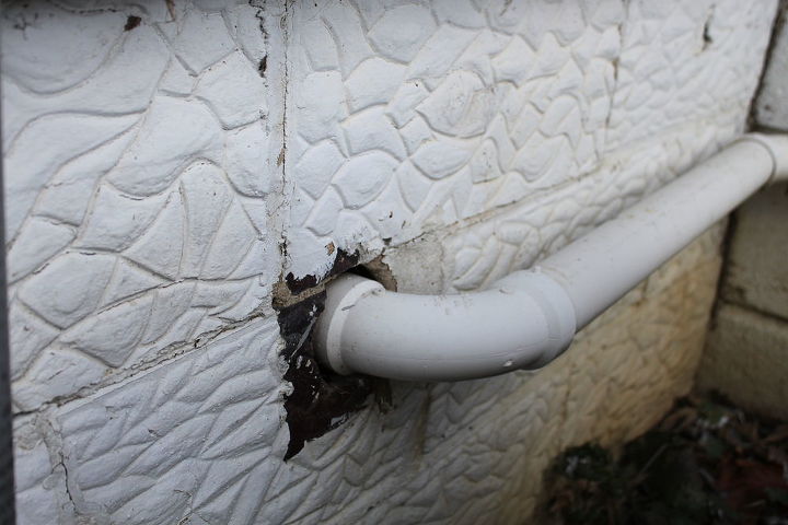 hello hometalkers i live in old farmhouse built in the early 1900s it is not too, basement ideas, Should the hole around this PVC be caulked