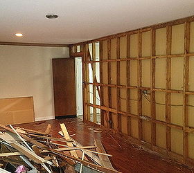 we bought and are renovating a mid century modern split level here are some before, home improvement, wood removed