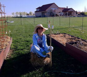 my little farm, gardening, raised garden beds, our house in the background
