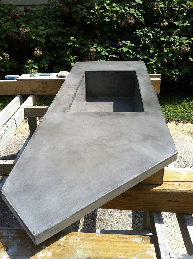 concrete countertop with integral sink, concrete masonry, concrete countertops, countertops