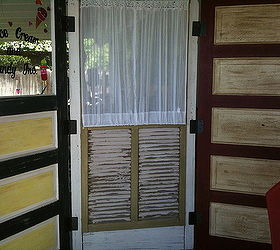 patio divider made from recycled doors, repurposing upcycling, patio divider