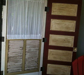 patio divider made from recycled doors, repurposing upcycling, recycled doors
