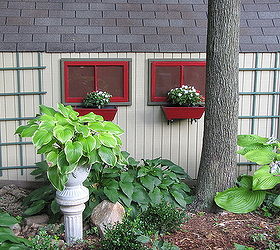 shed makeover, outdoor living, In order to save shelf space inside we added faux windows on the side They add interest without sacrificing any space
