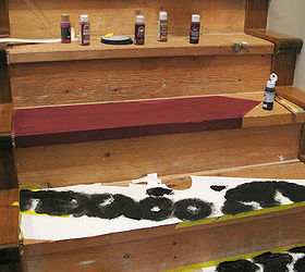 turn your stairs into a work of art, painting, stairs, Here s proof it s really paint on the original wood