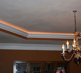 i give step by step instructions on removing popcorn ceilings cutting and installing, home decor, Added stop molding 3 inches below crown and painted the wall between the crown and stop molding