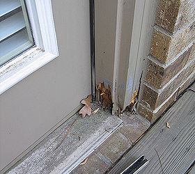 Repairing rotted door jambs.