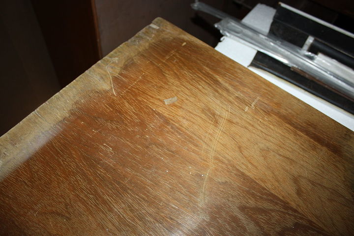 q the top of this credenza was water damaged beyond repair i took my heat gun and, painted furniture, woodworking projects