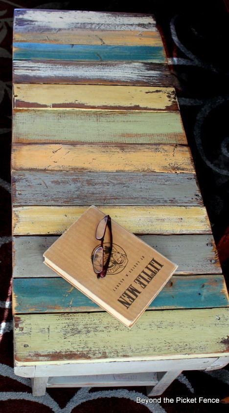 how to make a pallet bench, painted furniture