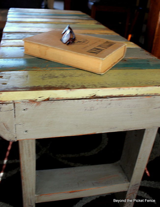 how to make a pallet bench, painted furniture