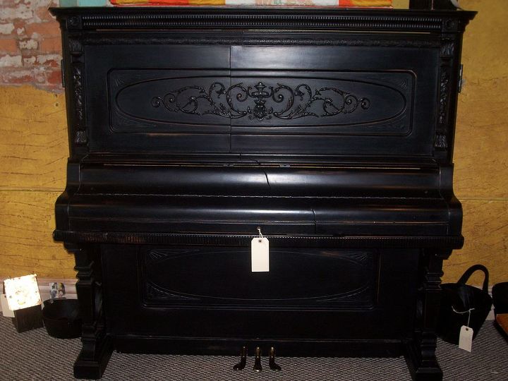 piano entertainment center, painted furniture