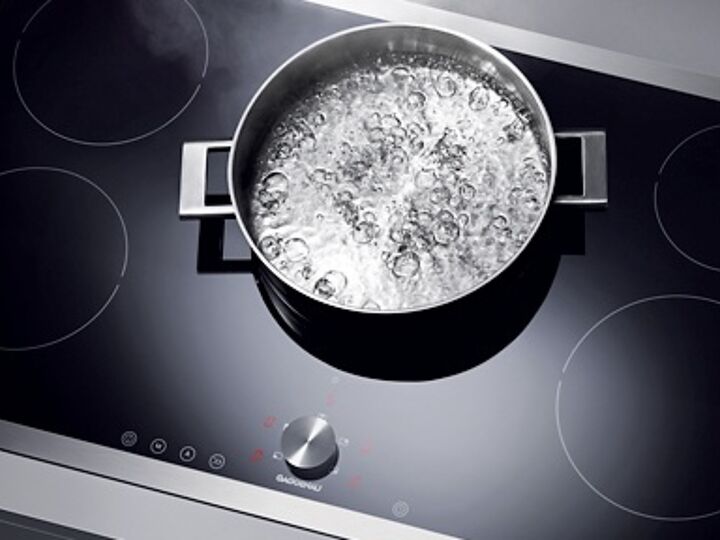 q what is your favorite type of cooktop gas electric coils electric smooth top or, appliances, kitchen design, Image of a Gaggenau induction cooktop I went from gas to induction and would never want to go back It is so much faster efficient and controllable than gas