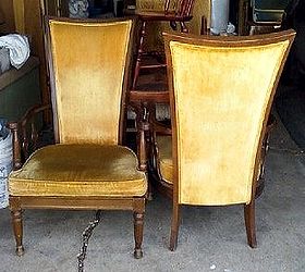old occasional chairs given a new look, chalk paint, painted furniture, BEFORE