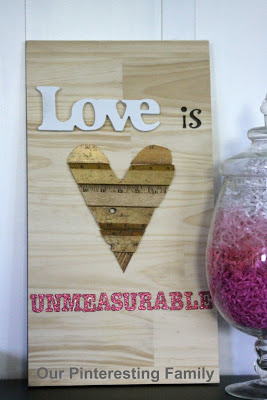 love is unmeasurable sign, crafts