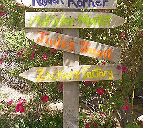 fun family garden sign for the garden, crafts, outdoor living, By letting the child choose a street name or location that goes with their name it adds a personal touch