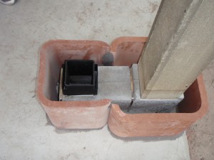 masonry heater build with a dragon heater, concrete masonry, heating cooling, 6 in dragon heater with vermiculite tower