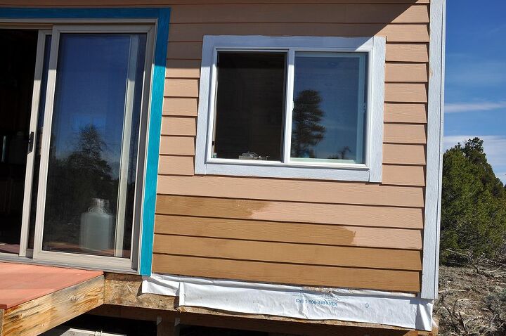 my cabin, home improvement, new color going up