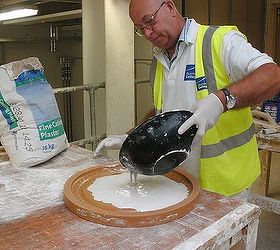 how to make a ceiling rose, Once mixed to a creamy consistency the plaster is poured into the centre of a clean flood mould making sure that all the mould is covered This is called the firstings