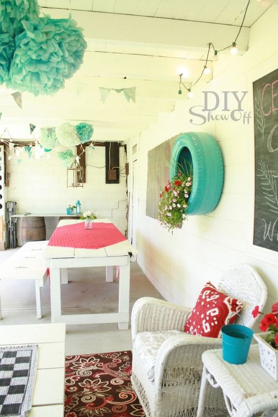 a little bit of a summer home tour, home decor, Covered patio