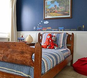 boys train bedroom, bedroom ideas, home decor, Habitat Re store bed fram