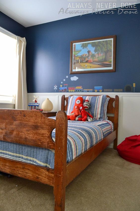 boys train bedroom, bedroom ideas, home decor, Habitat Re store bed fram