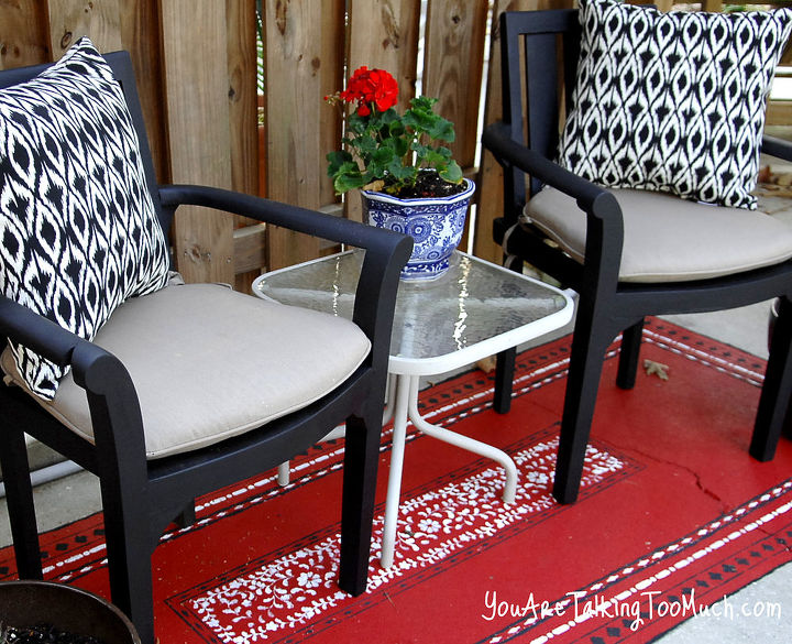 see how i spruced up a dirty shady outdoor space, decks, outdoor living