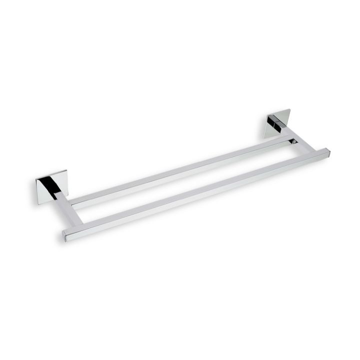luxury towel bars towel stands, bathroom ideas, products, small bathroom ideas, Double towel bar made out of brass and available in chrome or satin nickel finishes Towel bar is made in Italy SKU U06 2 Price 214
