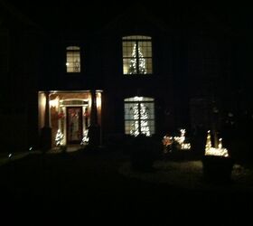 our home all decorated for christmas 2011, Lit up at night
