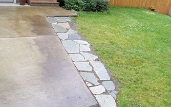 Flanked my Driveway with Flagstone