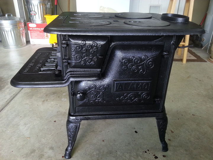 how to restore an old cast iron wood burning stove, I m not going to lie I m pretty proud of this restoration and I couldn t wait for my mom to take a look at it