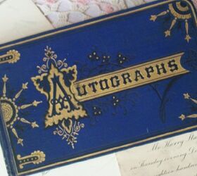 vintage items for home decor, home decor, repurposing upcycling, Victorian autograph book