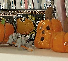 clay mini pumpkin tutorial, crafts, halloween decorations, seasonal holiday decor, Over twenty years ago I made these clay mini pumpkins with my kids The paint started wearing off so I repainted them in a color that fits my decor better now HOMEWARDfoundDecor com