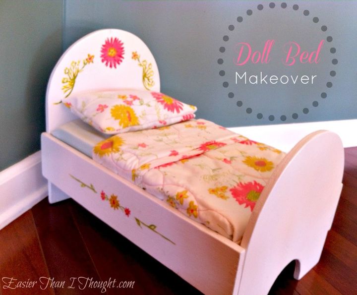 vintage doll bed makeover, crafts, New and improved