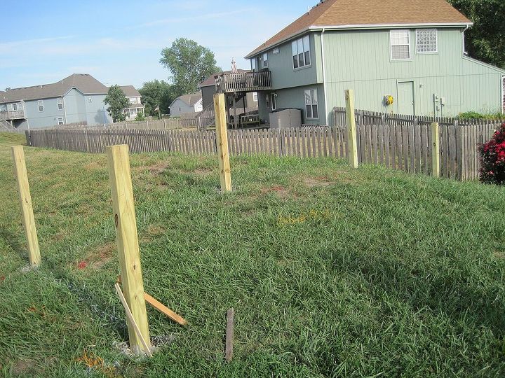 tips for building a fence, diy, fences, how to, woodworking projects, Start by digging holes for posts and setting them with concrete