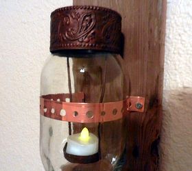 patio candle from recycled materials, crafts, repurposing upcycling, Rustic Candle painted with antique metallic copper and black acyrlics
